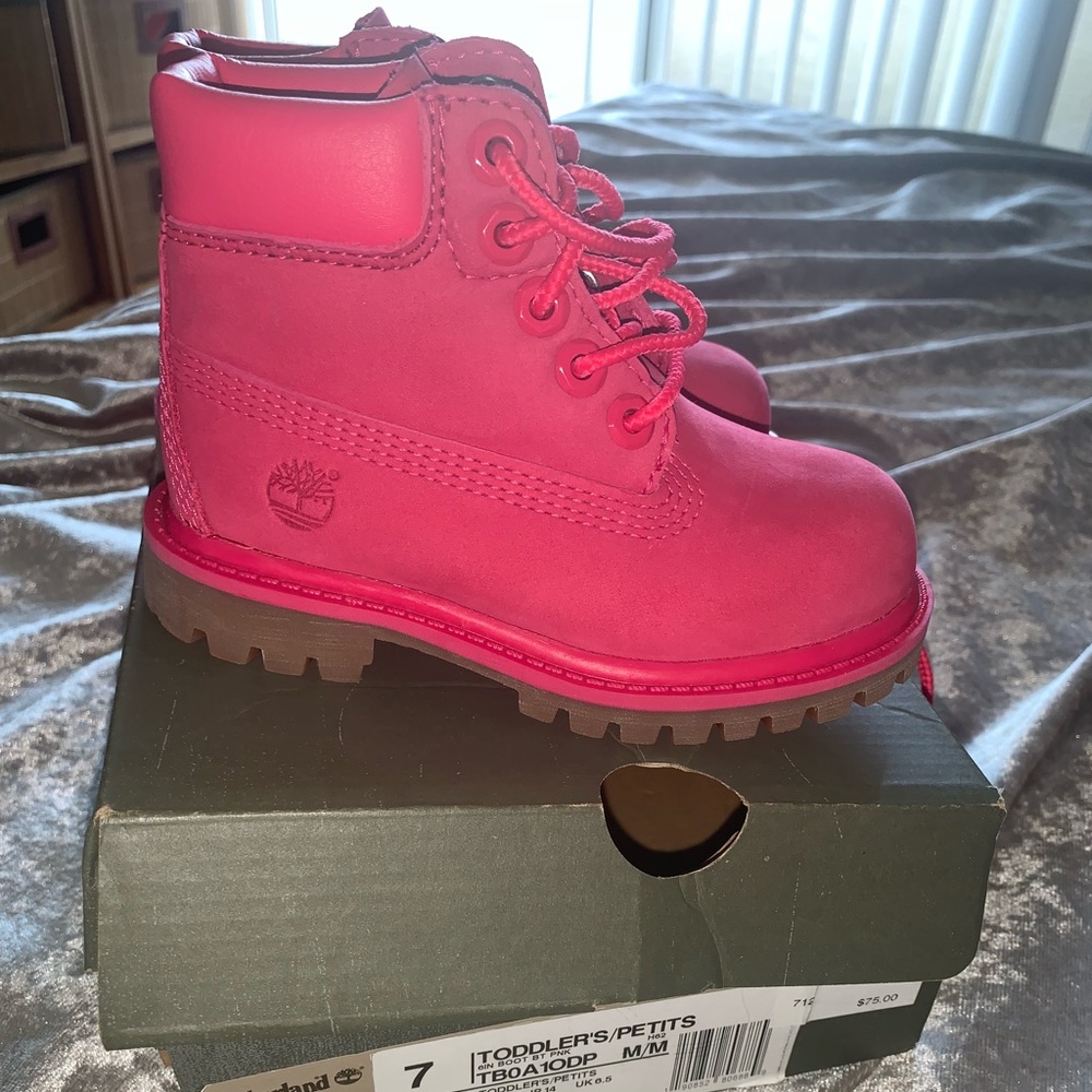 Pink Toddler 7 Timberland Boots